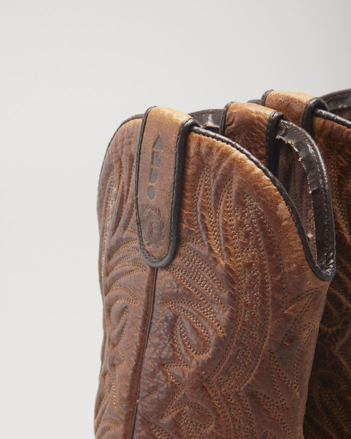 Vintage Aldo Brown Cowboy Boots - UK3