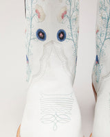 Deadstock Shayenne White Embroidered Cowboy Boots - UK6