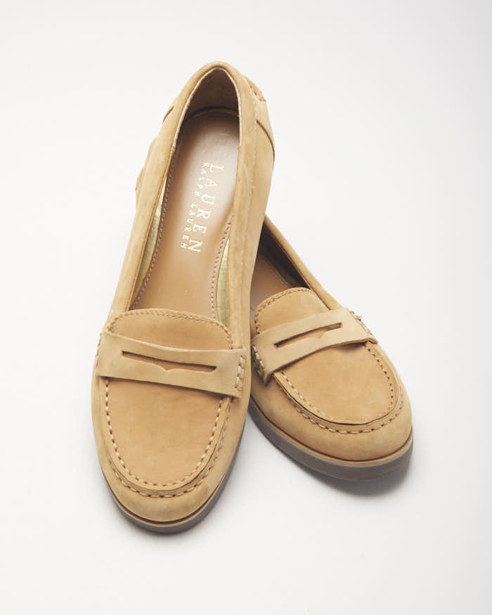 Ralph Lauren Brown Suede Loafers - UK4