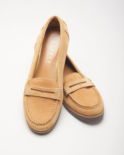 Ralph Lauren Brown Suede Loafers - UK4