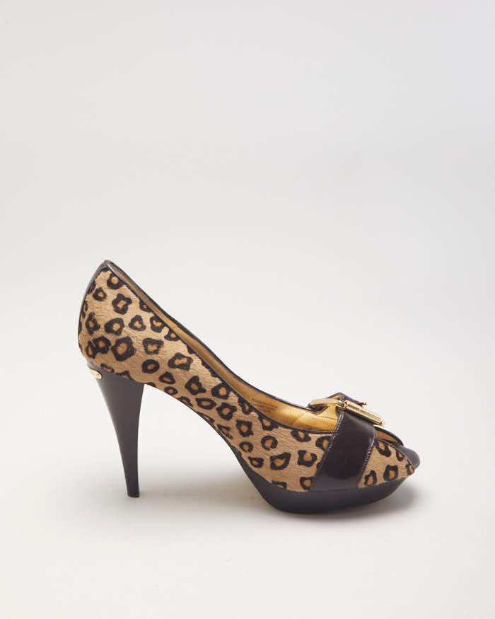 Michael Kors Leopard Buckle Heels - UK6.5
