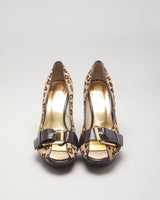 Michael Kors Leopard Buckle Heels - UK6.5