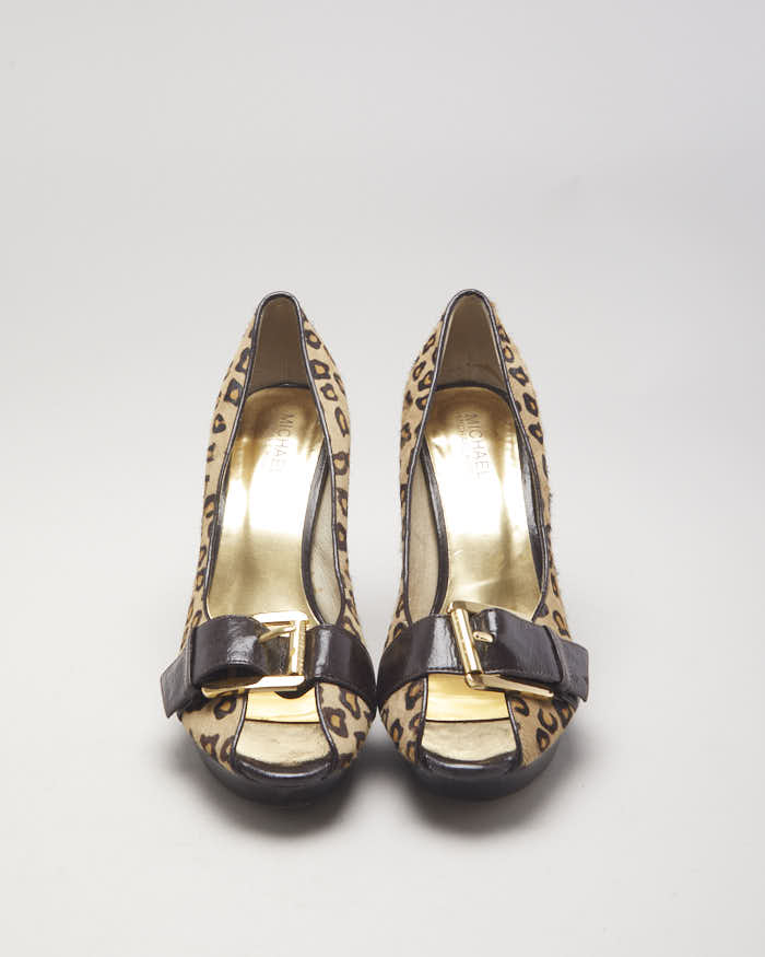 Michael Kors Leopard Buckle Heels - UK6.5