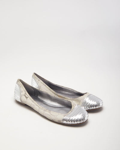 Coach Sequin Monogram Ballet Flats - UK6.5