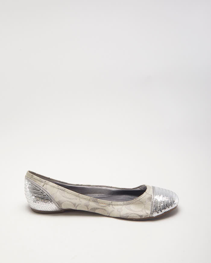 Coach Sequin Monogram Ballet Flats - UK6.5