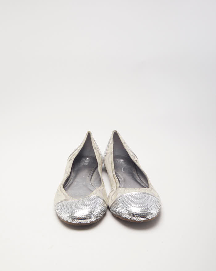 Coach Sequin Monogram Ballet Flats - UK6.5