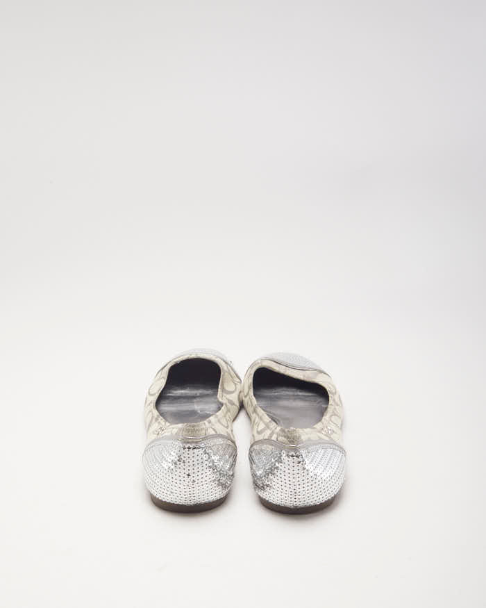 Coach Sequin Monogram Ballet Flats - UK6.5