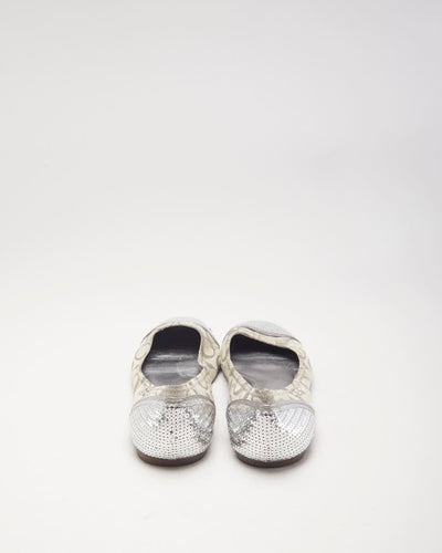 Coach Sequin Monogram Ballet Flats - UK6.5