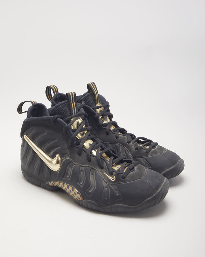 Nike Foamposite Pro Black Metalic Gold Trainers - UK6