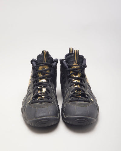 Nike Foamposite Pro Black Metalic Gold Trainers - UK6