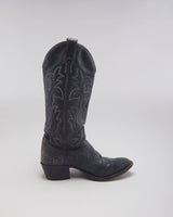 Vintage Black Cowboy Boots - UK4