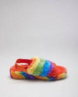 UGG Yeah Cali Rainbow Fluffy Sliders - UK7