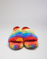 UGG Yeah Cali Rainbow Fluffy Sliders - UK7