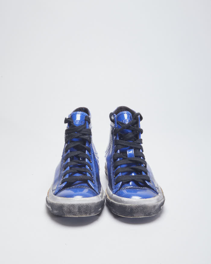 Diesel Patent Blue Trainers - UK2.5