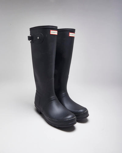 Hunter Black Wellington Boots - UK8