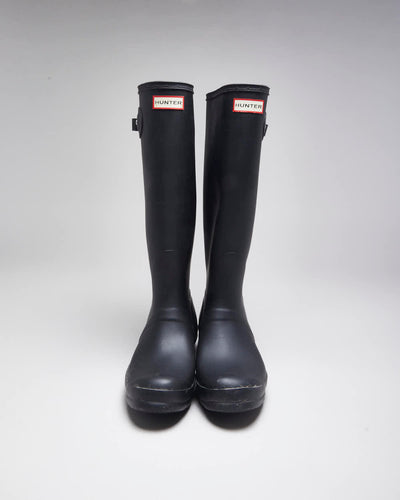 Hunter Black Wellington Boots - UK8