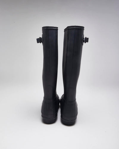 Hunter Black Wellington Boots - UK8