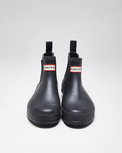 Hunter Black Short Wellington Boots - UK4