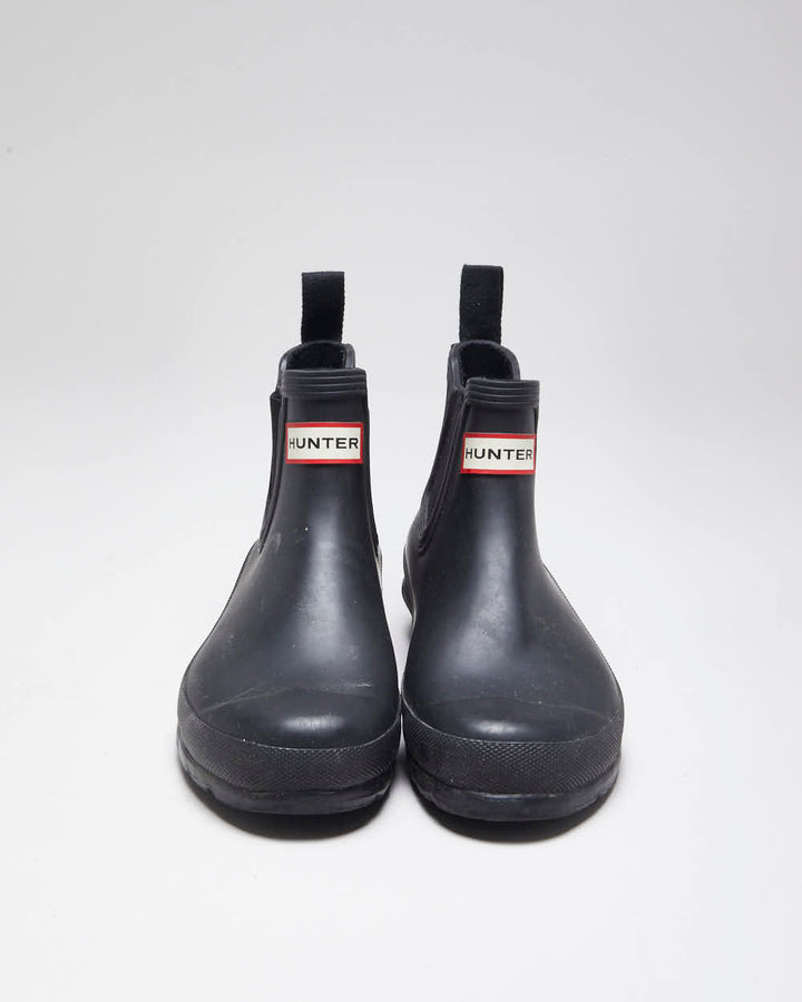 Hunter Black Short Wellington Boots - UK4