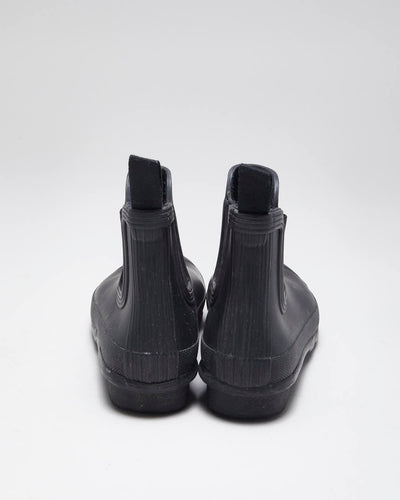 Hunter Black Short Wellington Boots - UK4