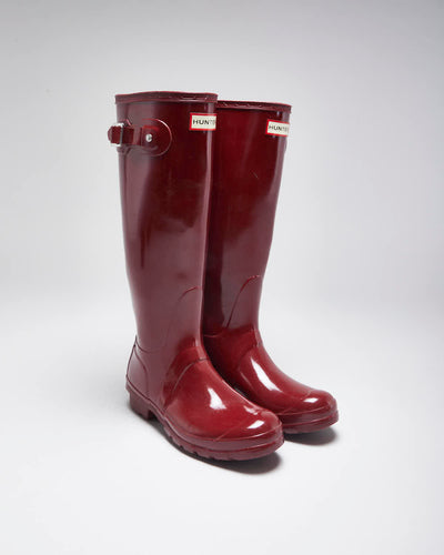 Hunter Red Wellington Boots - UK4
