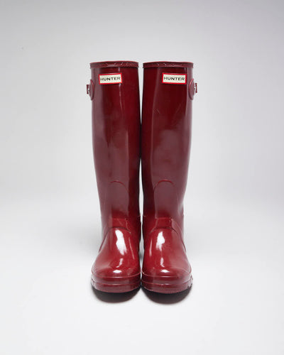Hunter Red Wellington Boots - UK4