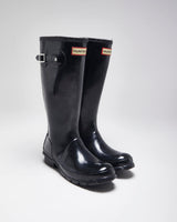Hunter Black Wellington Boots - UK4