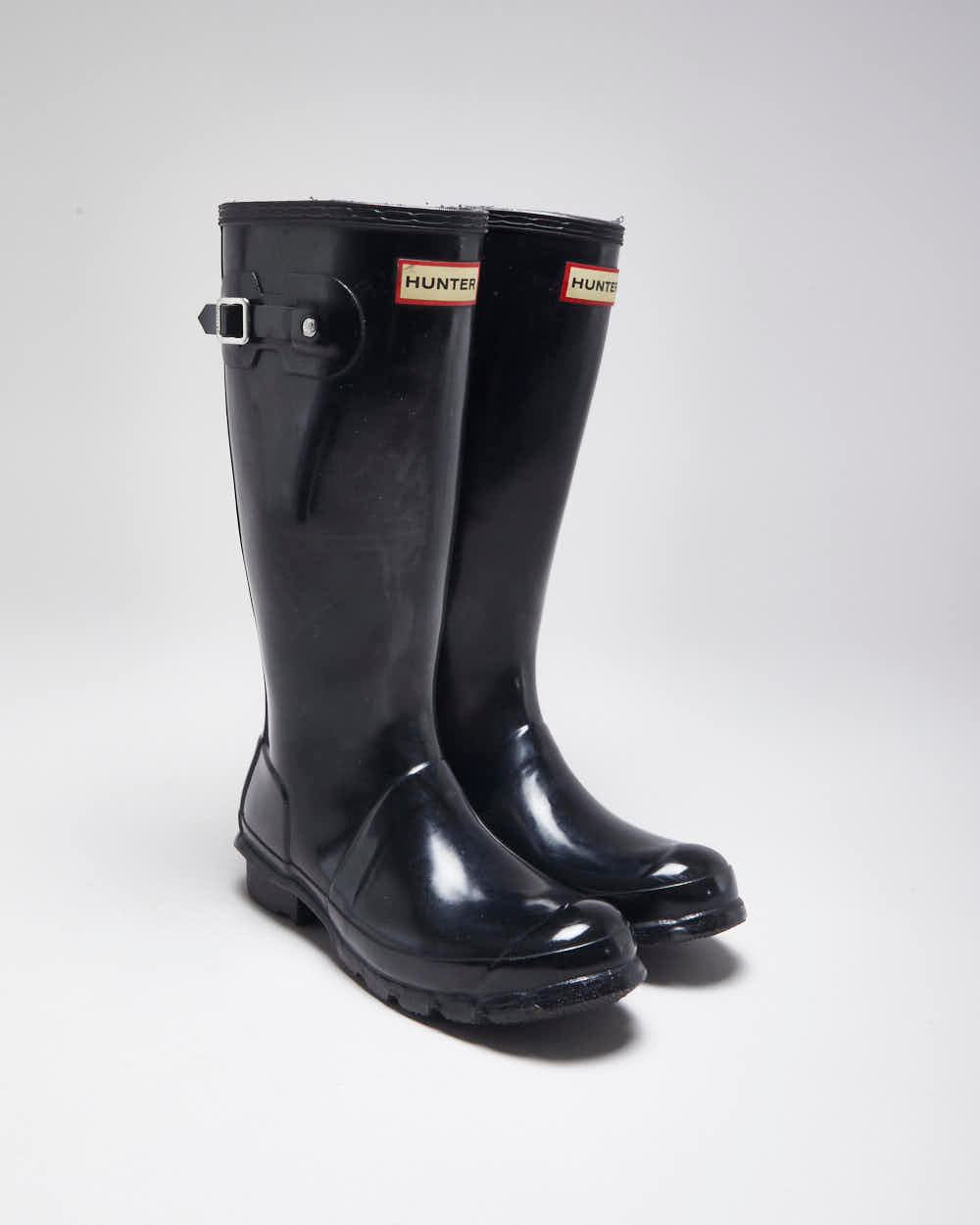 Hunter Black Wellington Boots - UK4