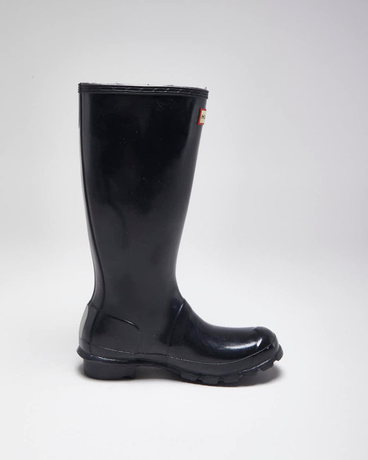 Hunter Black Wellington Boots - UK4