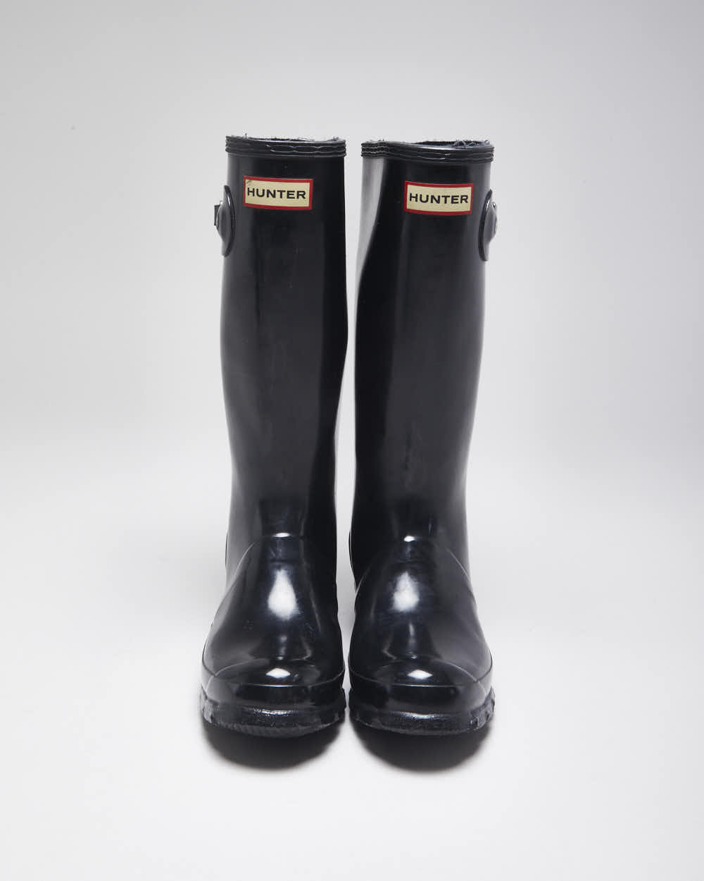 Hunter Black Wellington Boots - UK4