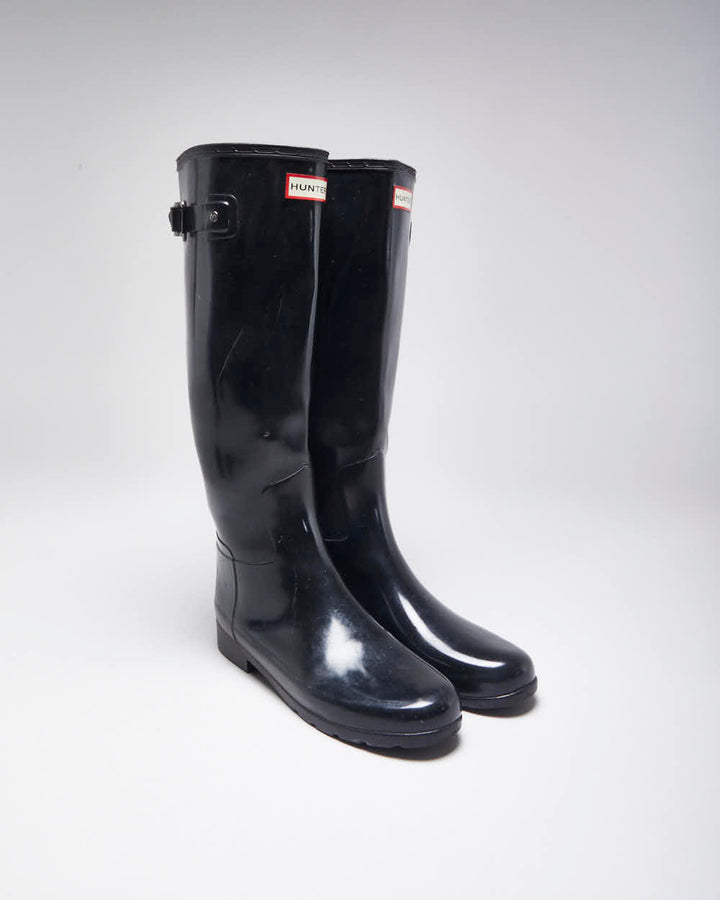 Hunter Black Wellington Boots - UK6