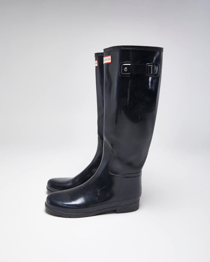Hunter Black Wellington Boots - UK6