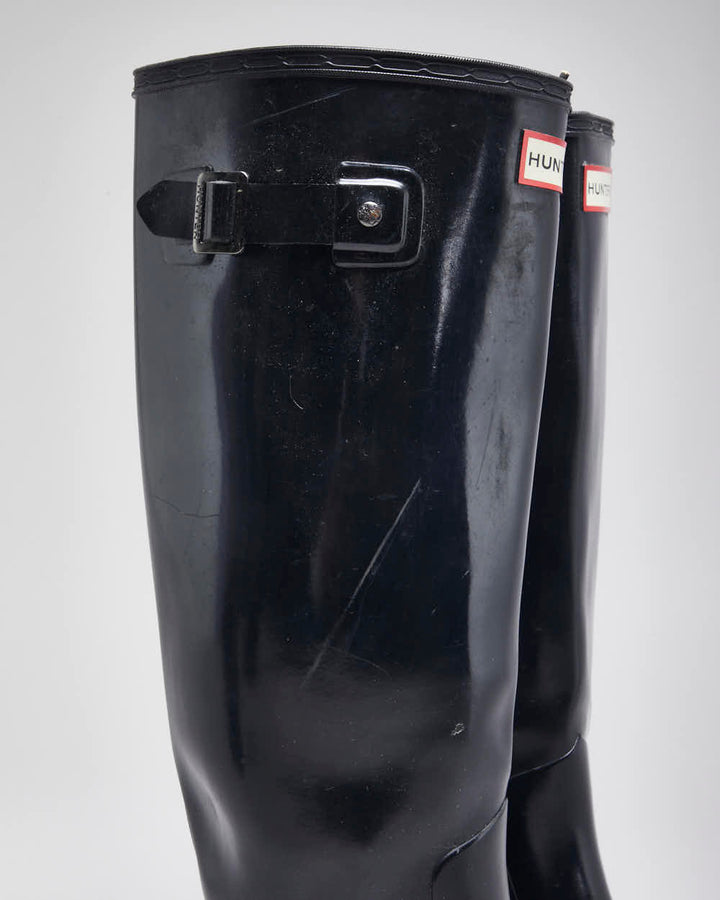Hunter Black Wellington Boots - UK6