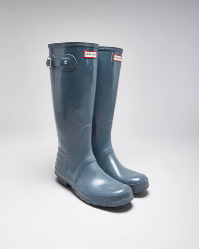 Hunter Black Wellington Boots - UK8