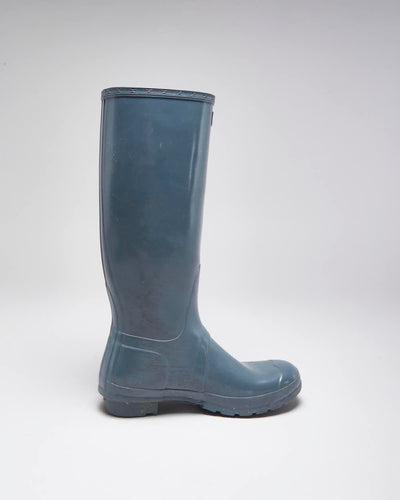 Hunter Black Wellington Boots - UK8