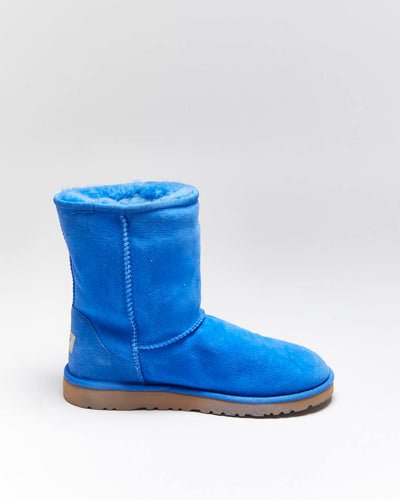 Vintage Y2k 00s UGG Australia Blue Sheepskin Lined Boots - UK5