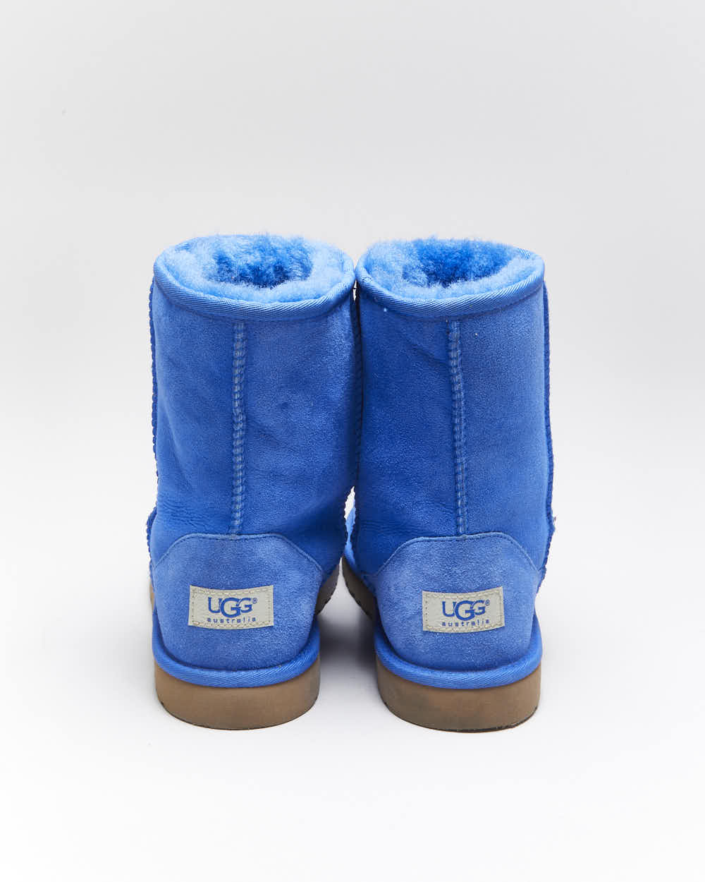 Vintage Y2k 00s UGG Australia Blue Sheepskin Lined Boots - UK5