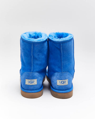 Vintage Y2k 00s UGG Australia Blue Sheepskin Lined Boots - UK5