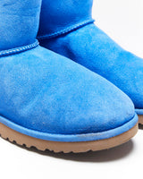 Vintage Y2k 00s UGG Australia Blue Sheepskin Lined Boots - UK5