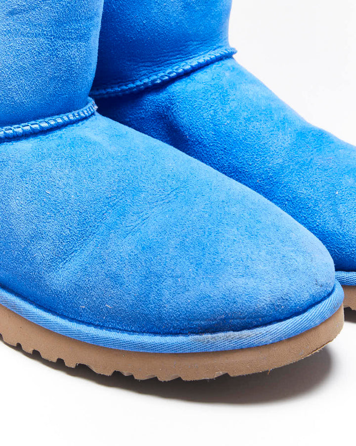 Vintage Y2k 00s UGG Australia Blue Sheepskin Lined Boots - UK5
