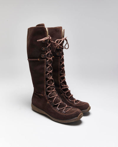 Vintage Y2k 00s Timberland Suede Lace-Up Boots - UK6