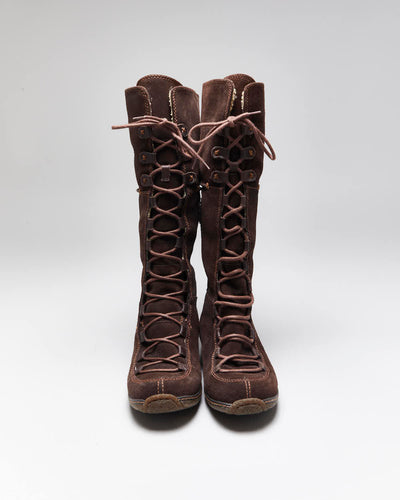 Vintage Y2k 00s Timberland Suede Lace-Up Boots - UK6
