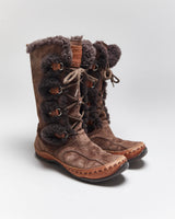 Vintage Y2k 00s The North Face Suede Lace-Up Boots - UK6