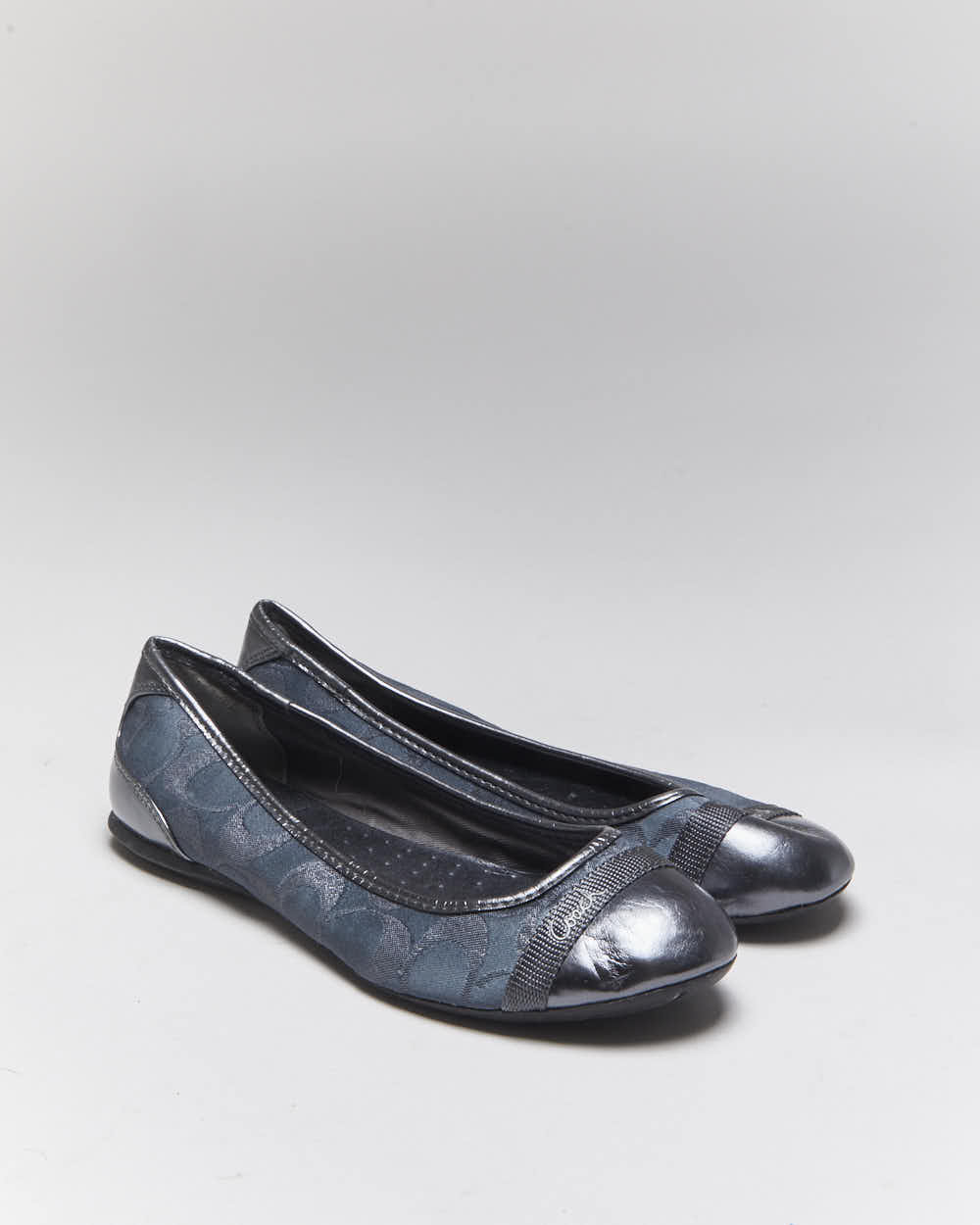Vintage Y2k 00s Coach Monogram Ballet Flats - UK4.5