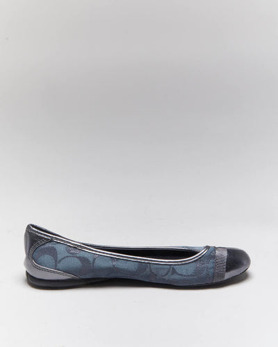 Vintage Y2k 00s Coach Monogram Ballet Flats - UK4.5