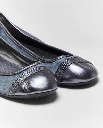 Vintage Y2k 00s Coach Monogram Ballet Flats - UK4.5