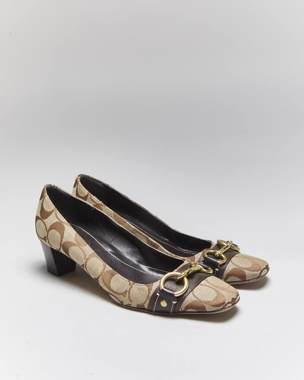 Vintage Y2k 00s Coach Monogram Heels - UK5.5