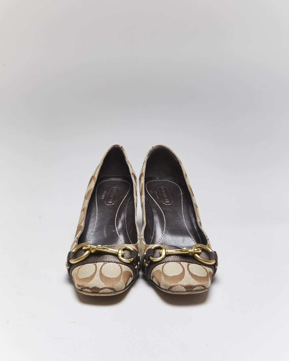 Vintage Y2k 00s Coach Monogram Heels - UK5.5