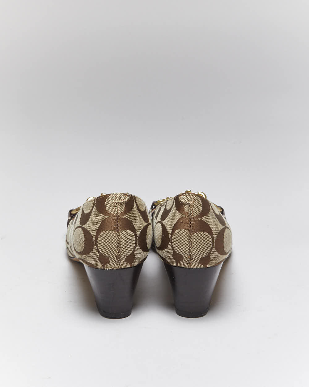 Vintage Y2k 00s Coach Monogram Heels - UK5.5