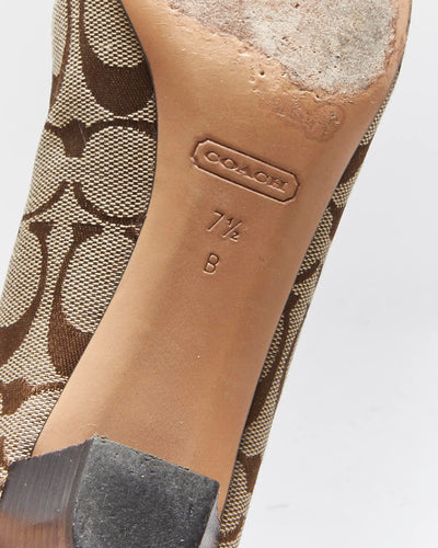 Vintage Y2k 00s Coach Monogram Heels - UK5.5